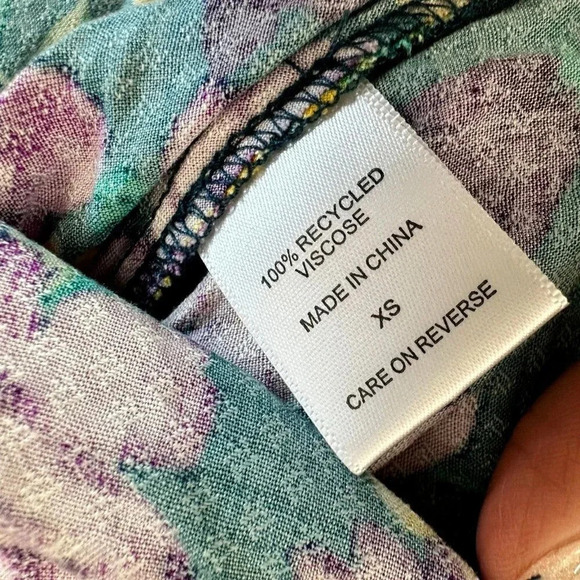 Happy x Nature Dress Women XS Mini Wrap Kate Hudson Environment Friendly Recycle - Picture 16 of 16